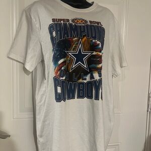 Dallas Cowboys NFL Championship 1995 Superbowl T-Shirt Adult Large White